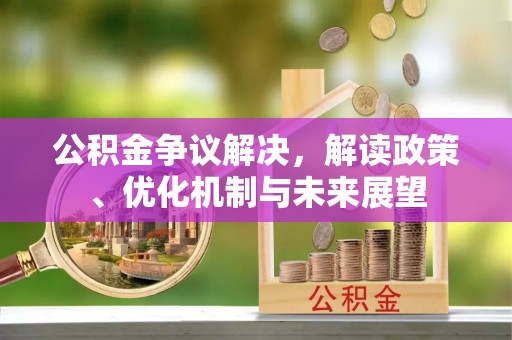 壤塘公积金争议解决，解读政策、优化机制与未来展望