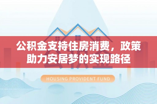 壤塘公积金支持住房消费，政策助力安居梦的实现路径