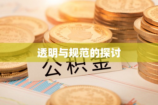 壤塘透明与规范的探讨