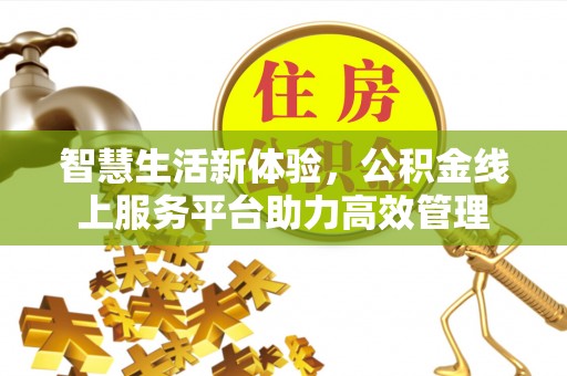 壤塘智慧生活新体验，公积金线上服务平台助力高效管理