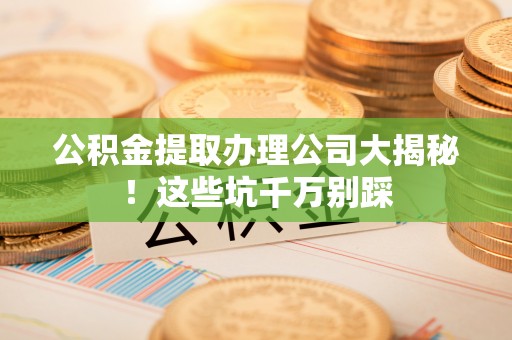 壤塘公积金提取办理公司大揭秘！这些坑千万别踩