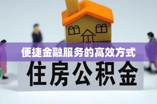 壤塘便捷金融服务的高效方式