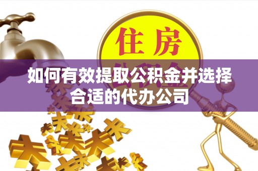 壤塘如何有效提取公积金并选择合适的代办公司