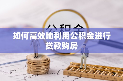 壤塘如何高效地利用公积金进行贷款购房