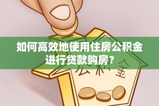 壤塘如何高效地使用住房公积金进行贷款购房？